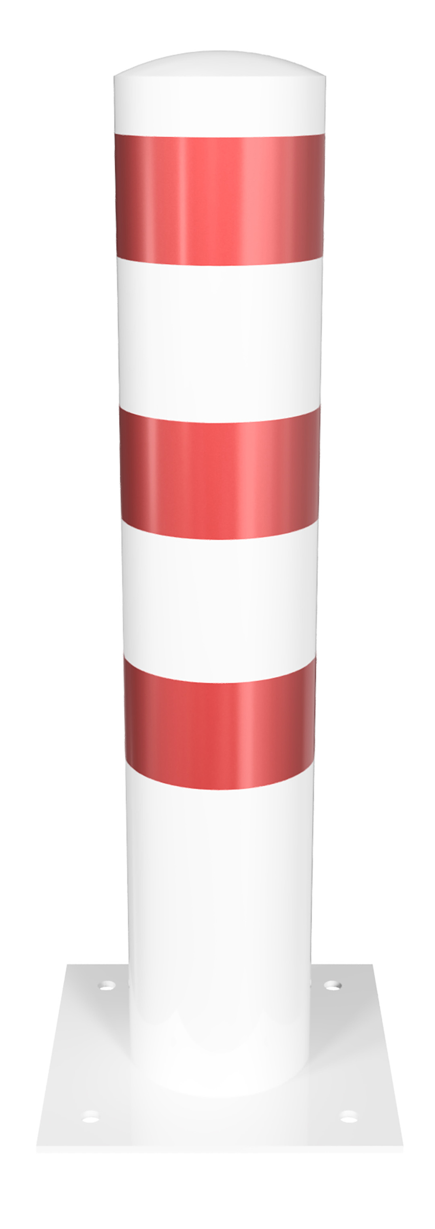 Schake Stahlrohrpoller OD Ø 193 mm weiß | rot - 1,00 m