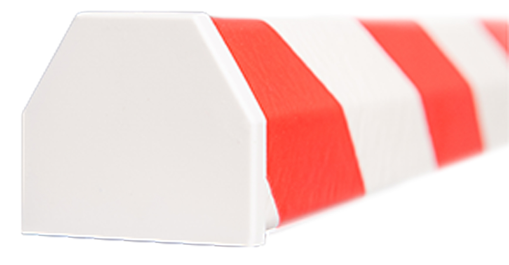 Knuffi Schutzprofil Abschlusskappe Typ CC weiß PP Abschlusskappen für Warnprofile aus Polypropylen - 1 Paar (SM-ECCW-111) Bild-01