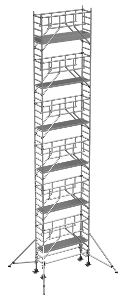 Rollgerüst ZARGES MultiTower S-PLUS 1T 0,75x1,80m - AH 13,20m