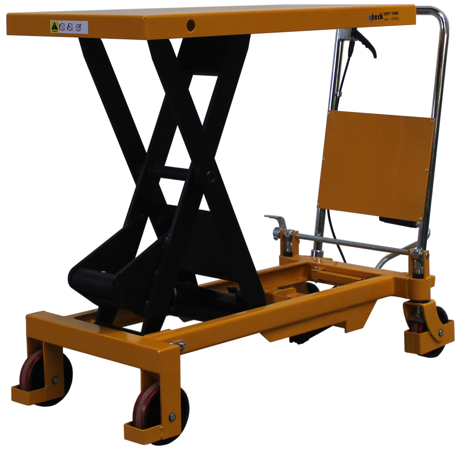 qteck Hubtisch SHT1000 - Plattform 1000 x 510 mm - Hubhöhe 1000 mm Scherenhubtisch Traglast 1000 kg - Scherenhubwagen mit Plattform (QT-26SHT00001000) Bild-01