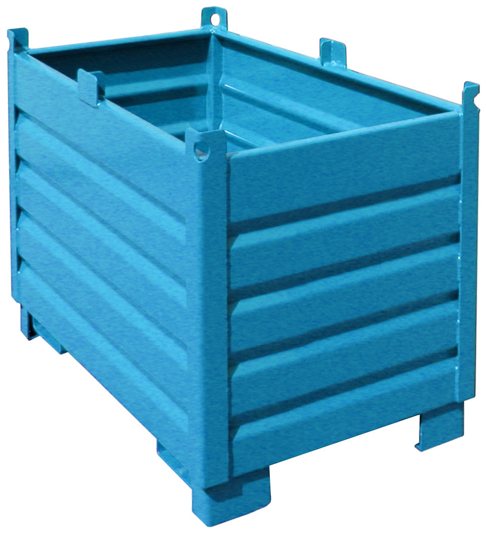 Bauer Sammelbehälter-System SBS-500 - RAL 5012 Stapelbehälter 500 Liter für Stapler - Schuttmulde lichtblau pulverbeschichtet (BA-4511-01-0000-3) Bild-01