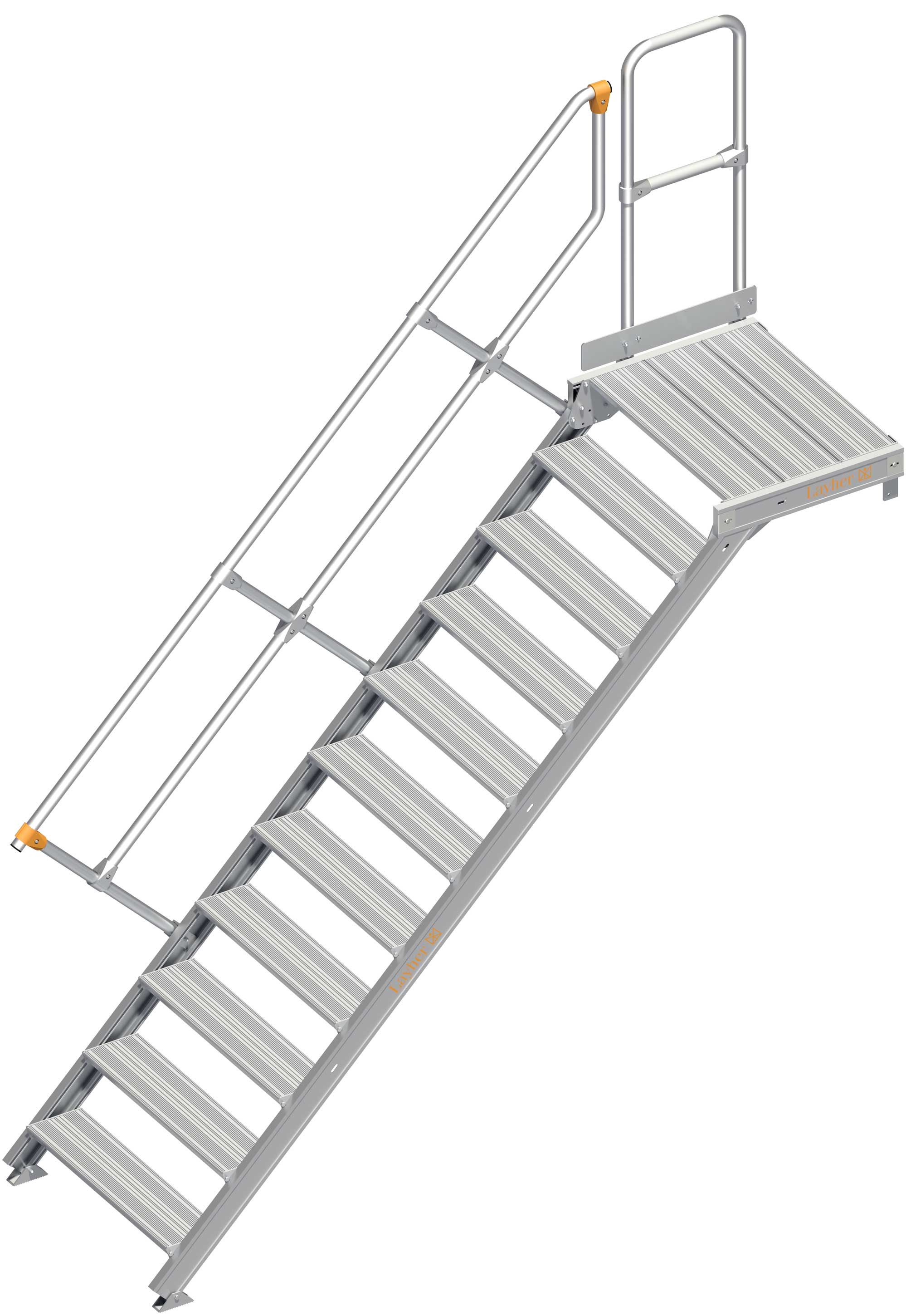 Layher Plattformtreppe 45° 11 Stufen - 800 mm breit