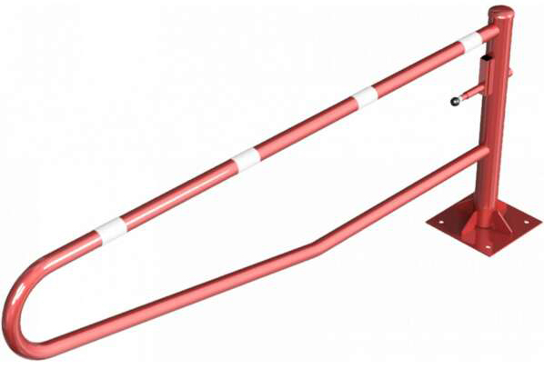 Schake Drehschranke - Schrankenbaum Ø 60 mm ODV rot | weiß - 2500 mm