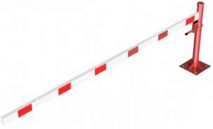 Schake Drehschranke - Schrankenbaum 100 x 50 mm ODD weiß | rot  - 3500 mm