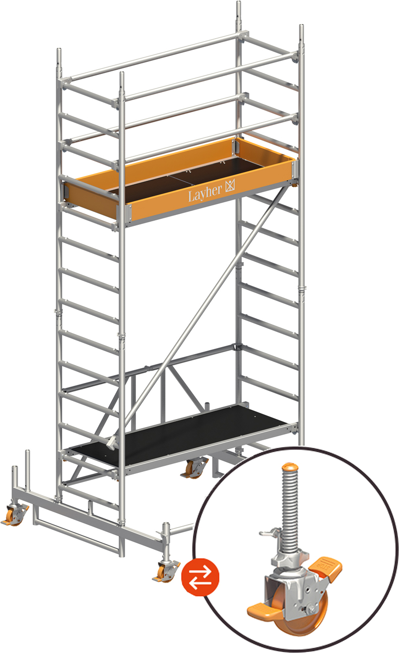 Rollgerüst Layher Zifa P2 hawego 1406213 - AH 4,95 m