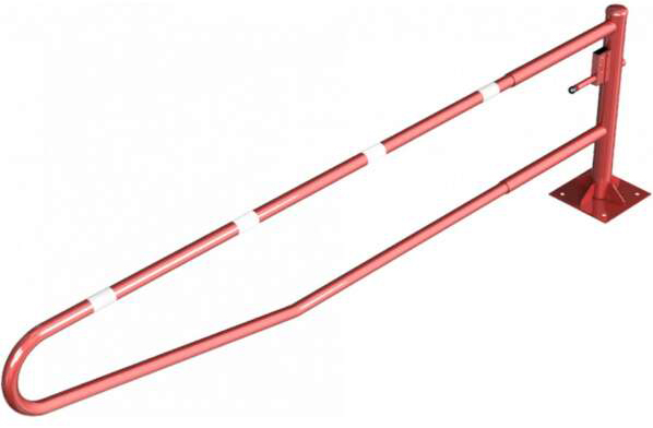 Schake Drehschranke - Schrankenbaum Ø 60 mm ODP rot | weiß - 3500 mm