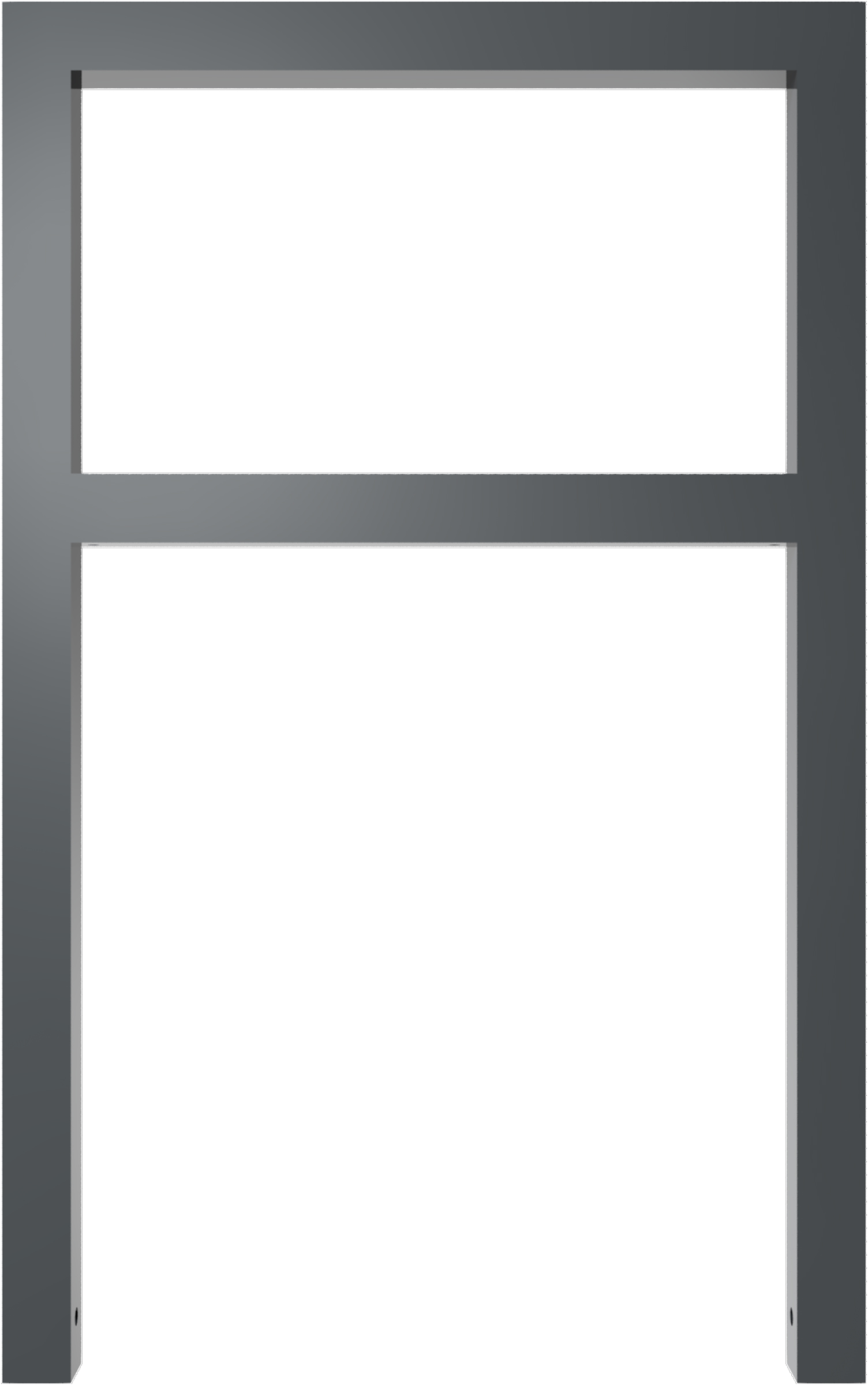 Schake Anlehnbügel Stahl mit Querholm OE 60 x 60 mm dunkelgrau - 750 x 1200 mm