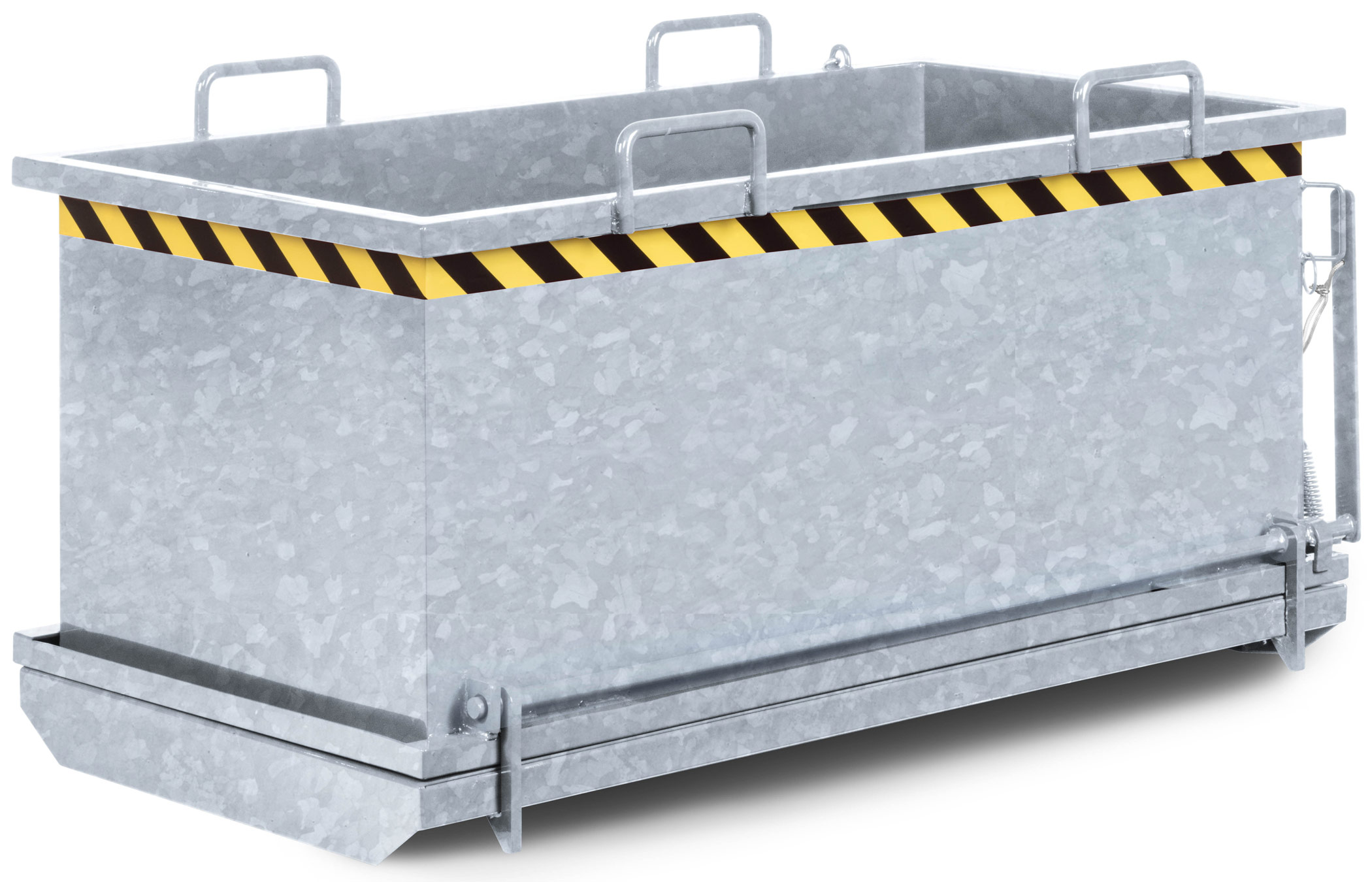 RR Industrietechnik Klappbodenbehälter RKB-50 - verzinkt Transportbehälter 500 Liter für Stapler - Container mit Klappboden Stahl verzinkt (RR-100800517) Bild-01