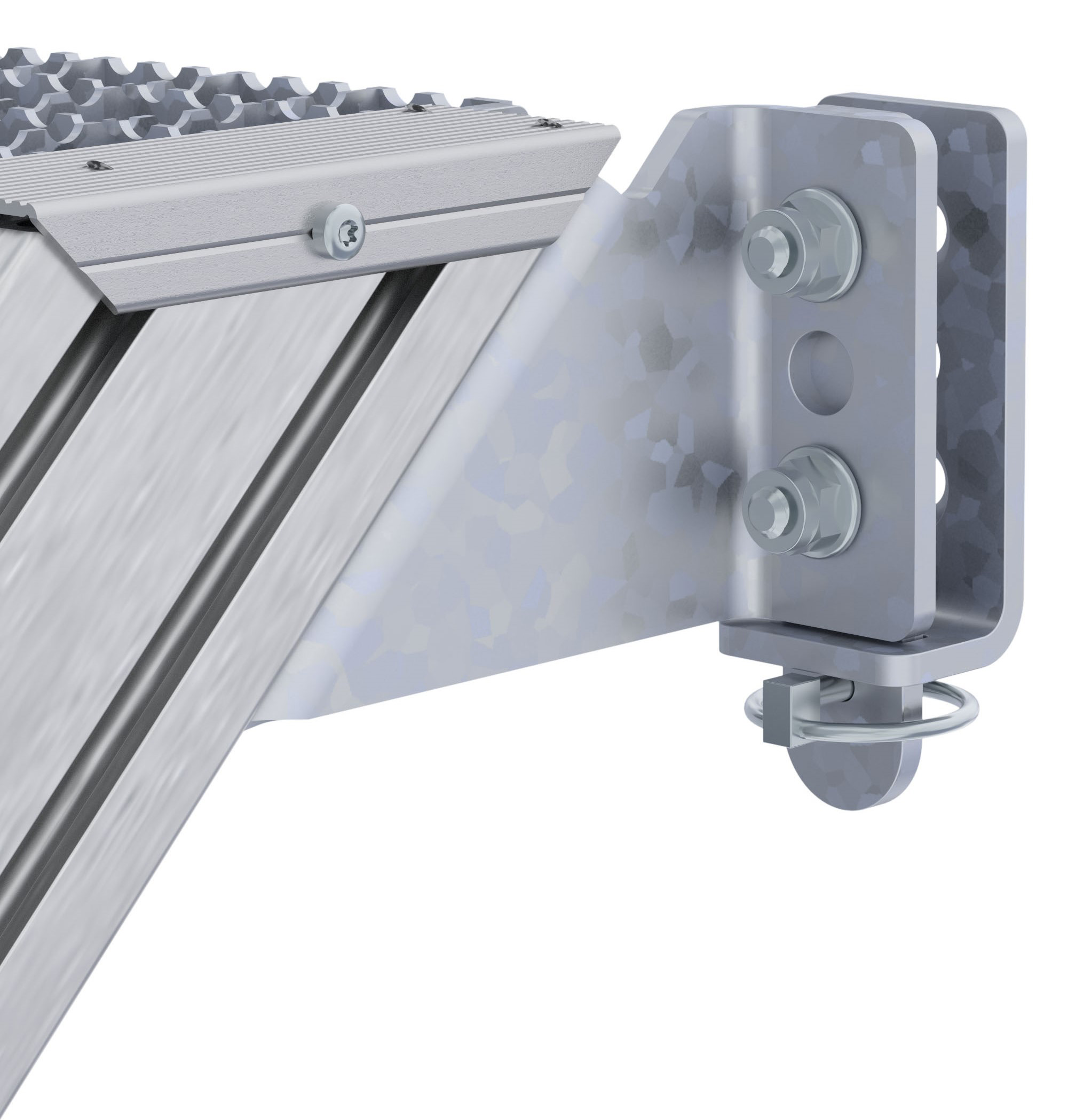 Hymer Industrietreppe Einhängekonsolenset Befestigungskonsolen für Podesttreppe 2220 und 2221 (HY-20000659) Bild-01