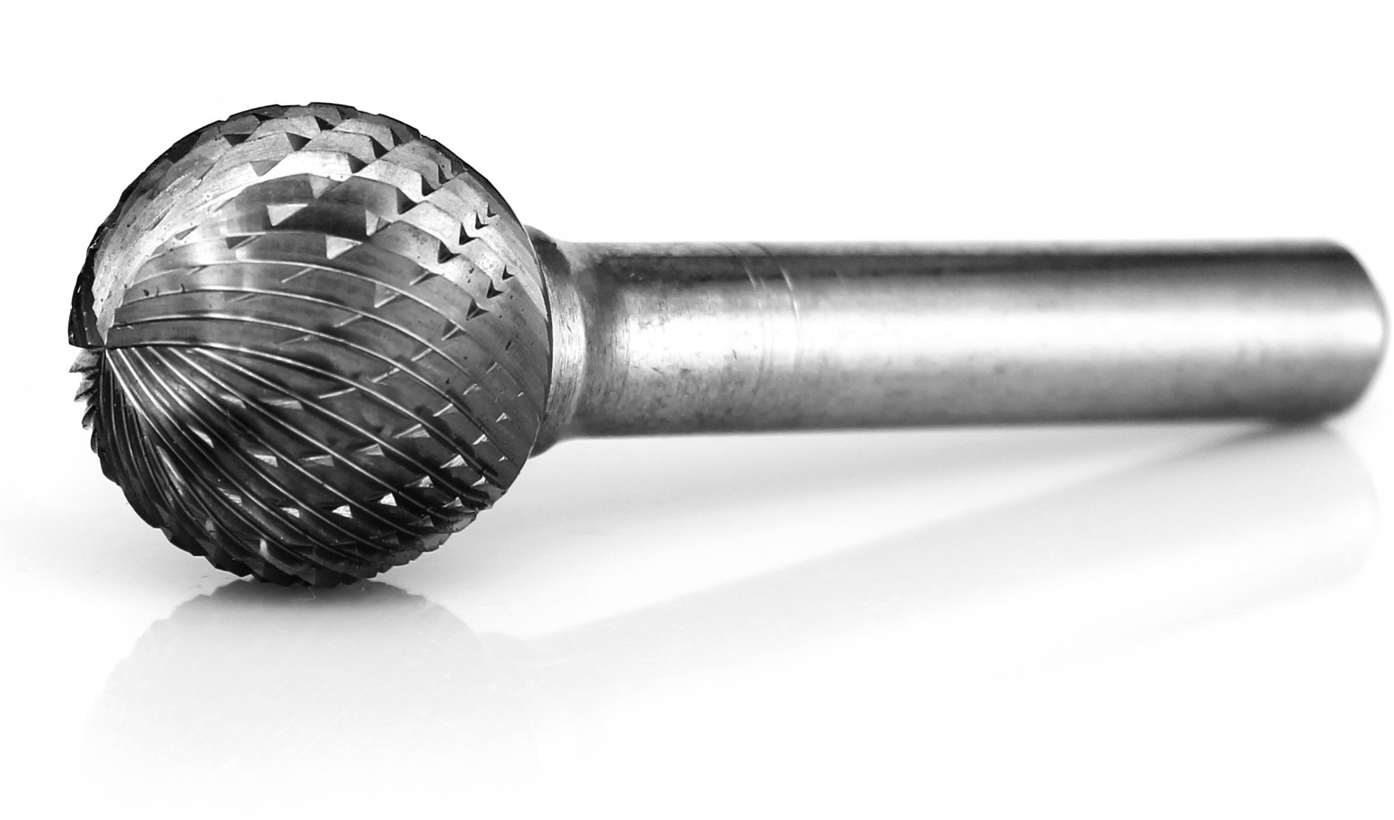procut Hartmetallfrässtift Kugelform KUD D81212-6 Schaft-∅ 8 mm - Kopf-∅ 12 mm - Kreuzverzahnung (PC-D81212-6) Bild-01