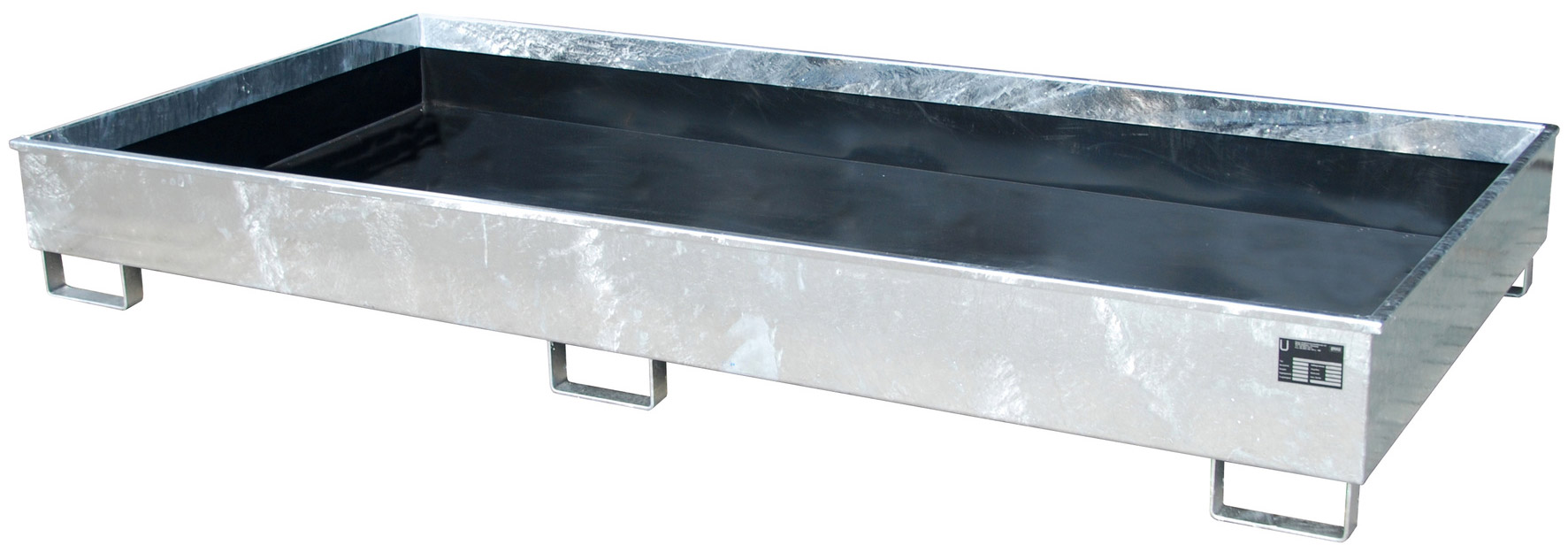Bauer Regalwanne Stahl RW 2700-2 PE - verzinkt Auffangbehälter mit PE-Einsatz für Regalfeldlänge 2700 mm - Stahlwanne verzinkt mit 540 Liter Auffangvolumen  (BA-4518-54-0000-7) Bild-01