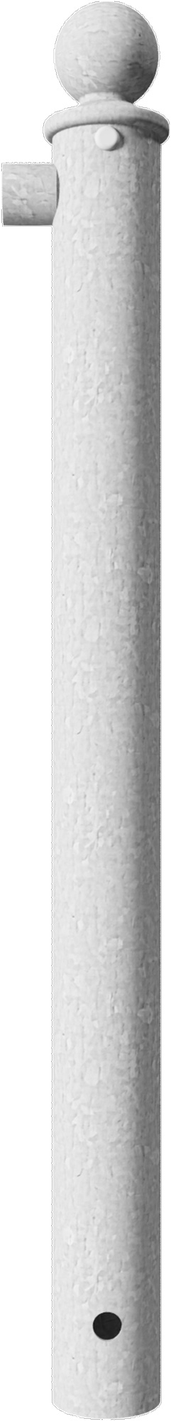 Schake Rabattengeländer Stahl Endpfosten OE Ø 60 mm verzinkt