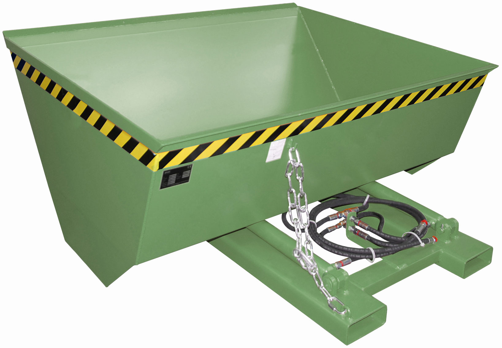 Bauer Staplerschaufel HVR-75 - RAL 6011 Schaufel mit Hydraulikanschluss und 2 Zylindern 750 Liter für Stapler - Schuttschaufel | Schneeschaufel resedagrün pulverbeschichtet (BA-4459-02-0000-4) Bild-01