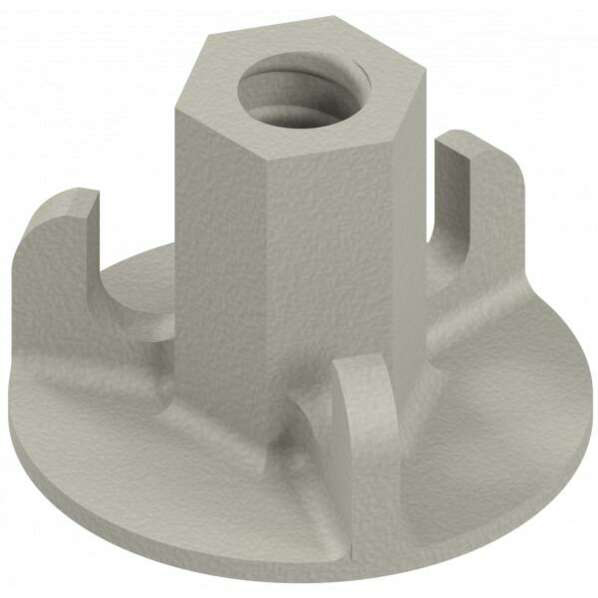 Schake Rollgewindestab Einschlagmutter verzinkt Ø 70 mm Flügelmutter Flansch SW 27 (SK-11303) Bild-01