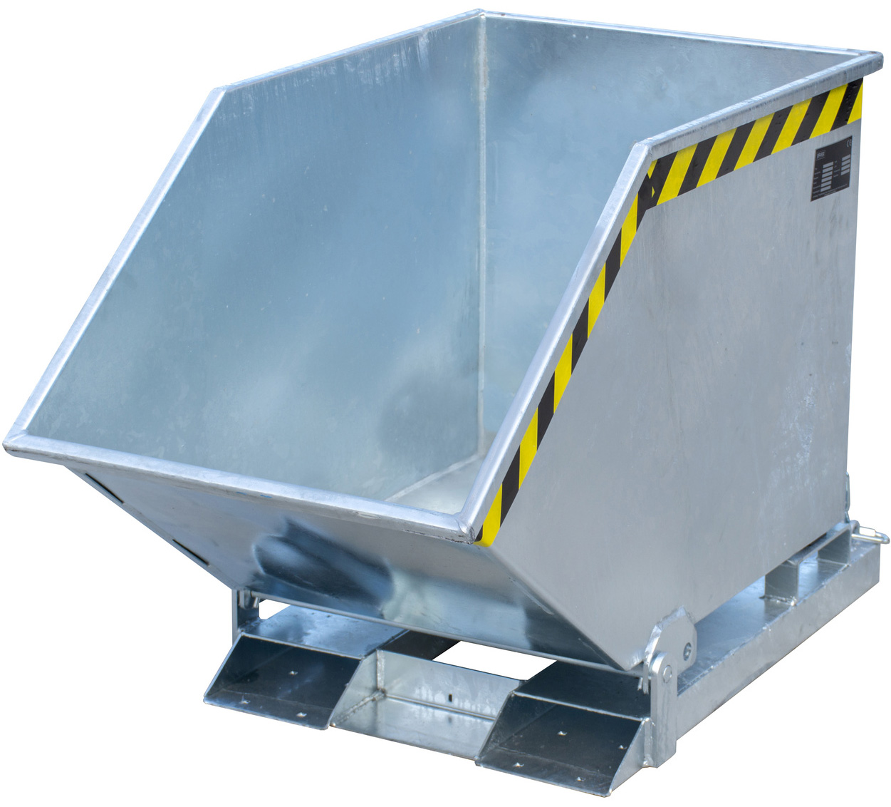 Bauer Muldenkipper KK-250 - verzinkt Kippmulde 250 Liter für Stapler - Schuttmulde Stahl verzinkt (BA-4541-01-0000-7) Bild-01