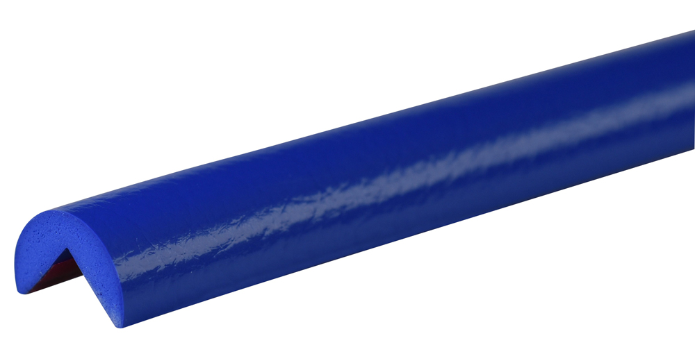 Knuffi Eckschutzprofil Typ A Ø 40 mm blau PU - 1,00 m Standard Warnschutz Profil Rundprofil mit Winkelaussparung aus Polyurethan - Eckprofil einfarbig mit selbstklebenden Kanten (SM-PA-900101) Bild-01