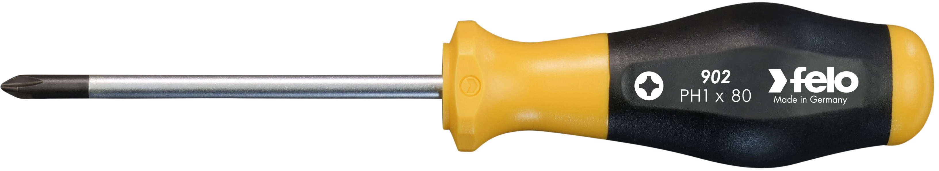 Felo Schraubendreher No9 902 Kreuzschlitz PH 1 x 80 mm Kreuzschlitz-Schraubendreher Philips | Schraubenzieher mit 2K-Griff - Serie No9 (FL-90210210) Bild-01