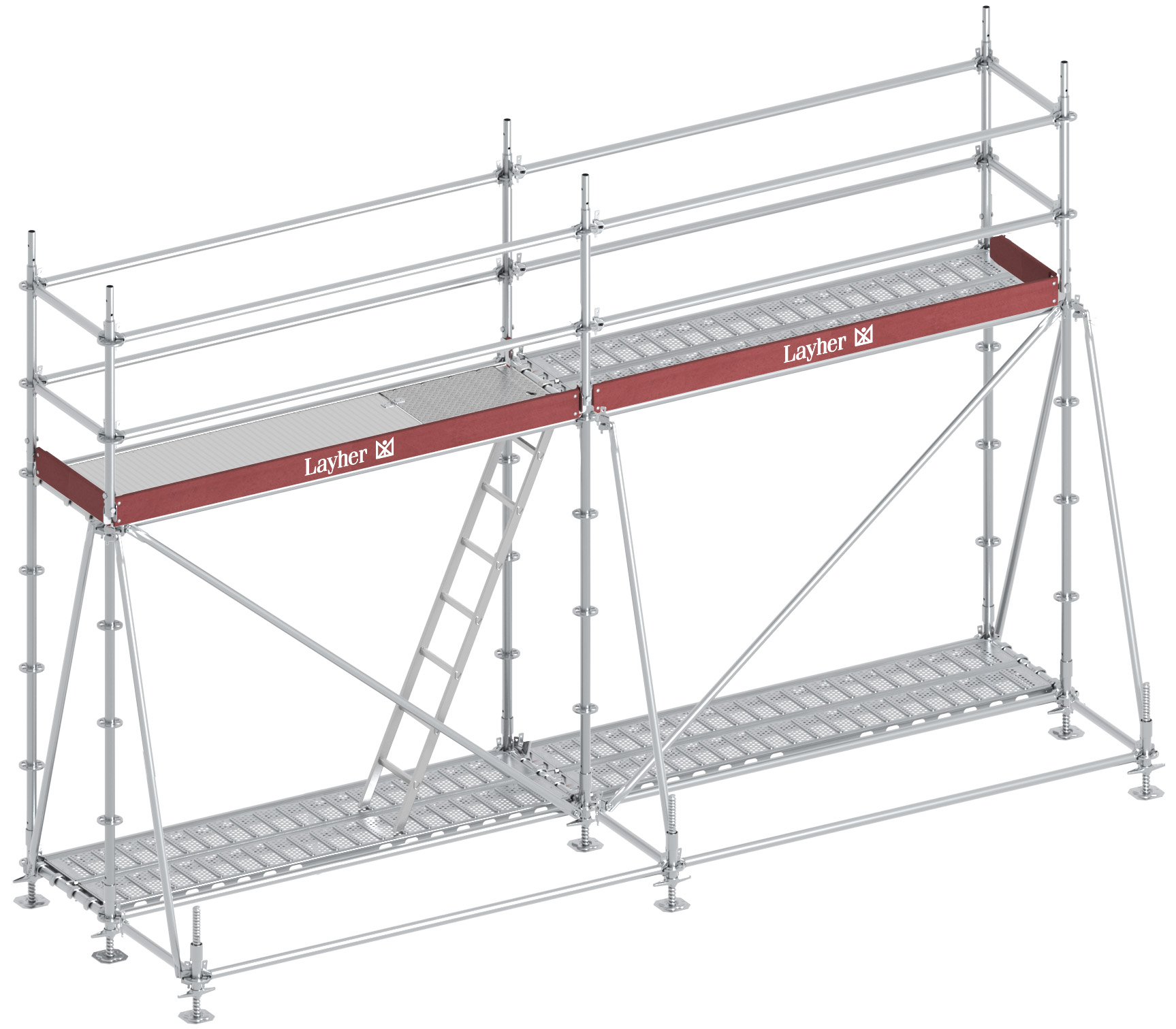 Layher Allround Bewehrungsgerüst 5,14 x 0,73 x 2,20 m