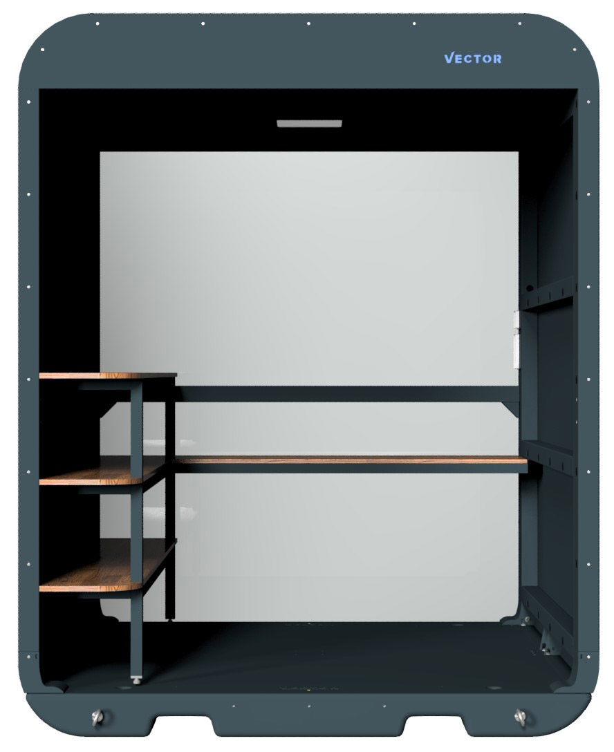Schake Vector V-Space tiefschwarz Planhaus mobil für Baustellen- und Eventeinsätze - RAL 9002 pulverbeschichtet (SK-VPPL21SOO0077) Bild-01