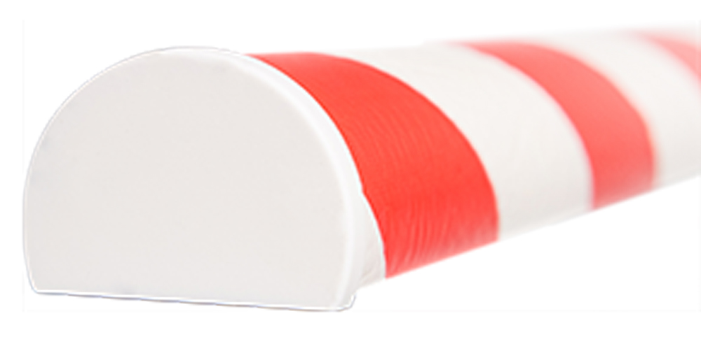 Knuffi Schutzprofil Abschlusskappe Typ C weiß PP Abschlusskappen für Warnprofile aus Polypropylen - 1 Paar (SM-ECW-109) Bild-01