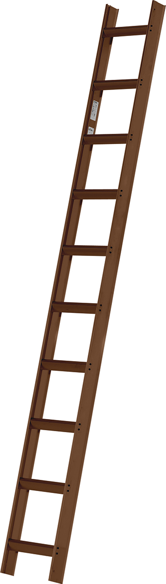 Hymer Alu-Dachauflegeleiter 10 Sprossen RAL 8014