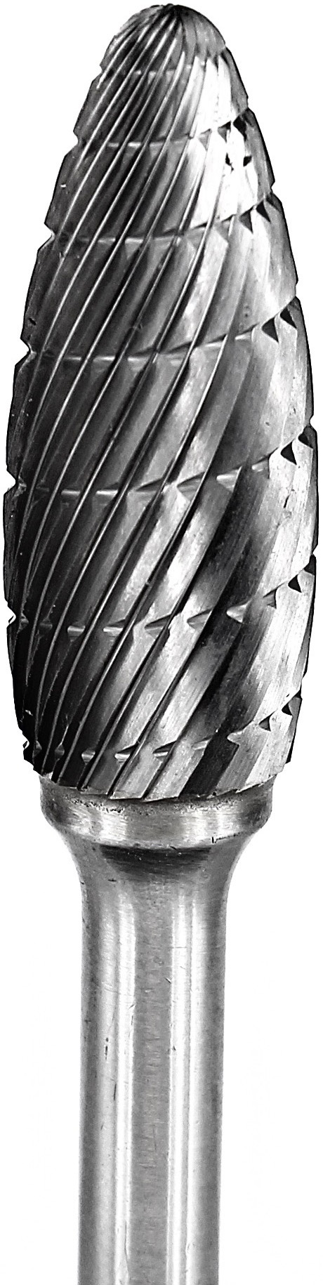 procut Hartmetallfrässtift Flammenform SH H61232-2 Schaft-∅ 6 mm - Kopf-∅ 12 mm - Standardverzahnung (PC-H61232-2) Bild-01