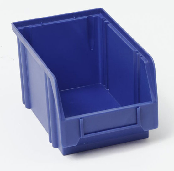 Regalwerk BERT Sichtlagerkasten Größe 1 blau Kasten aus hochwertigem Polystyrol (RW-B9-13103-BLAU) Bild-01