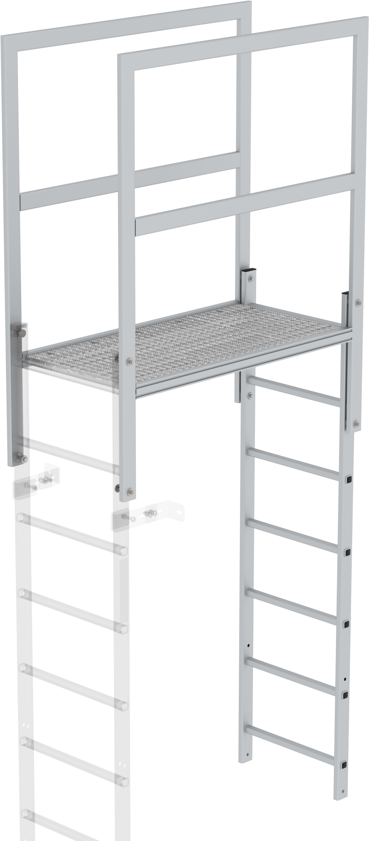 Günzburger Attika-Überstieg Aluminium eloxiert - 1200 mm