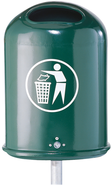 Schake Abfallbehälter oval SP - 45 Liter verzinkt