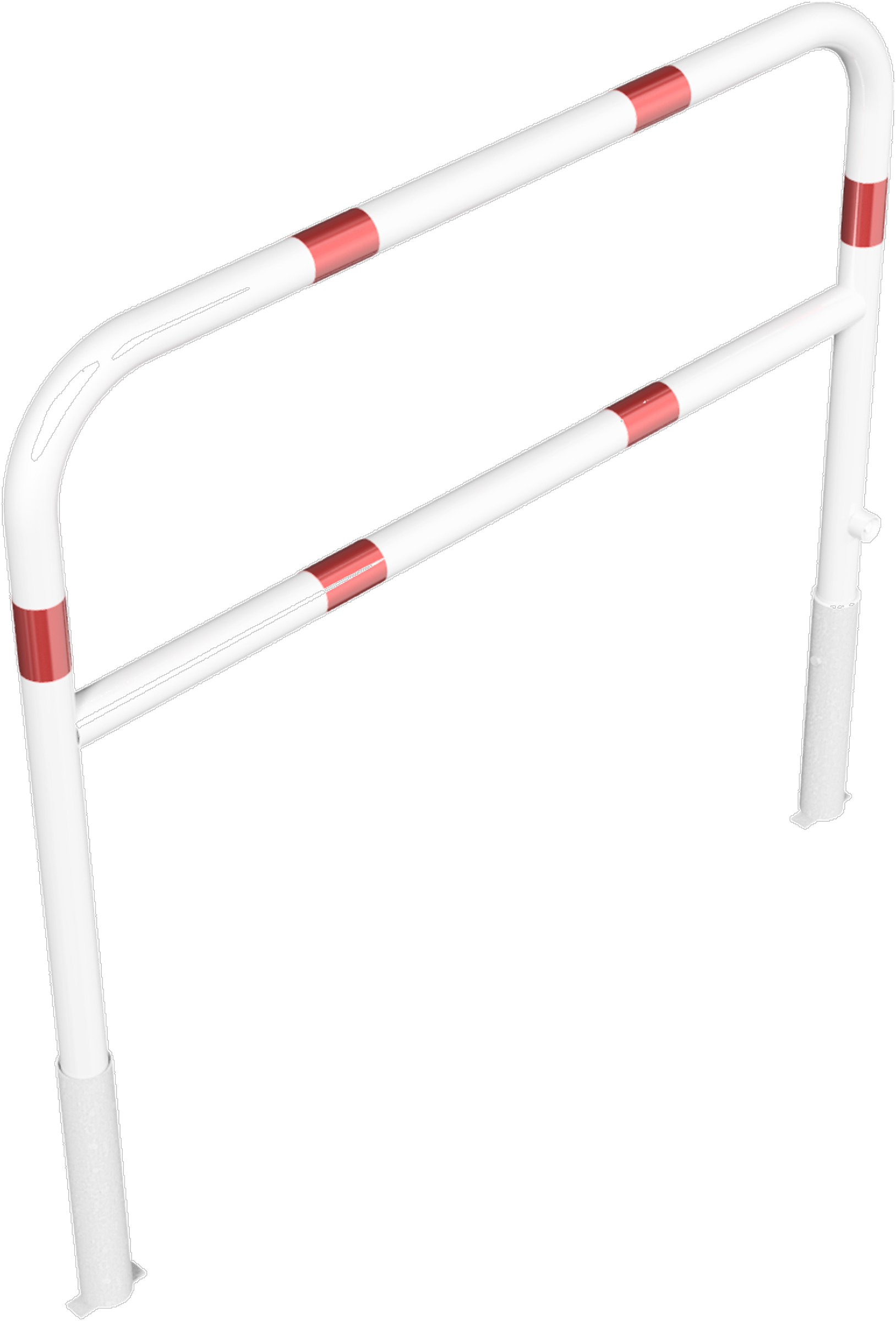 Schake Wegesperre Stahl mit Knieholm HD Ø 60 mm weiß | rot - 1500 x 1400 mm