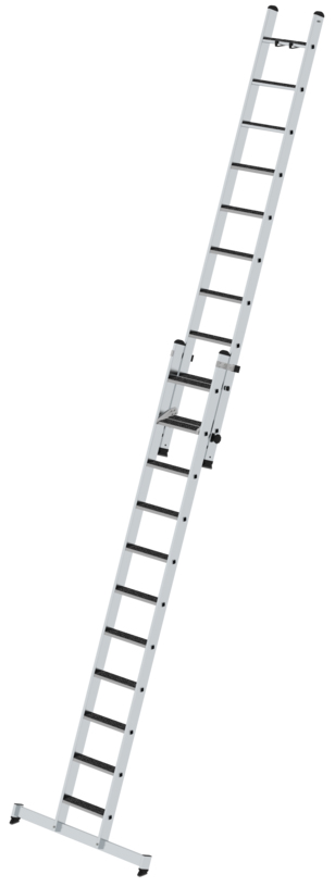 Günzburger Schiebeleiter R13 nivello Alu 2-teilig 1x11 + 1x10 Stufen