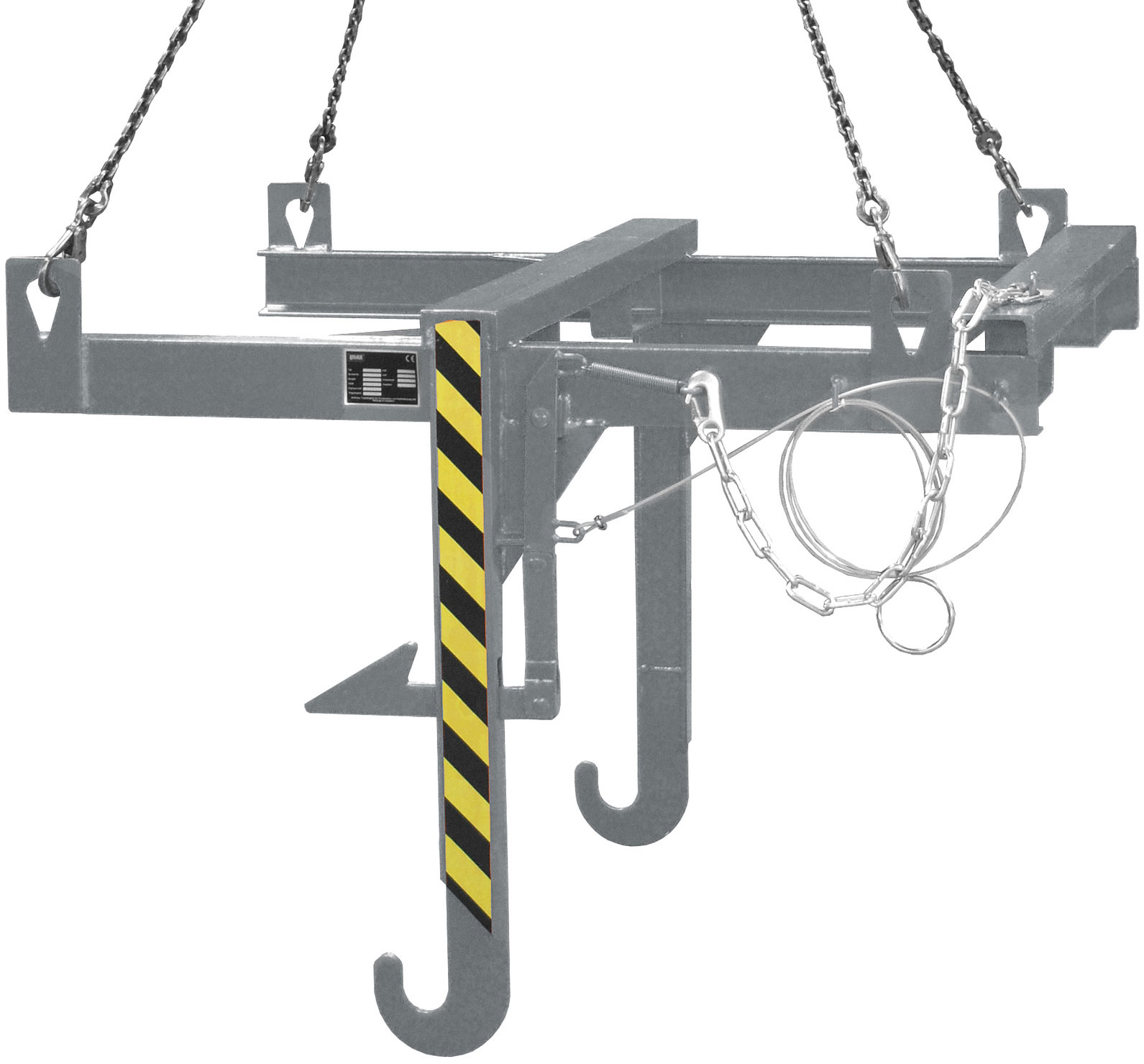 Bauer Baustoffbehälter Traverse BBT - RAL 7005 Kippvorrichtung mechanisch für Container 1000 Liter - Kipptraverse mausgrau pulverbeschichtet (BA-4511-08-0000-5) Bild-01