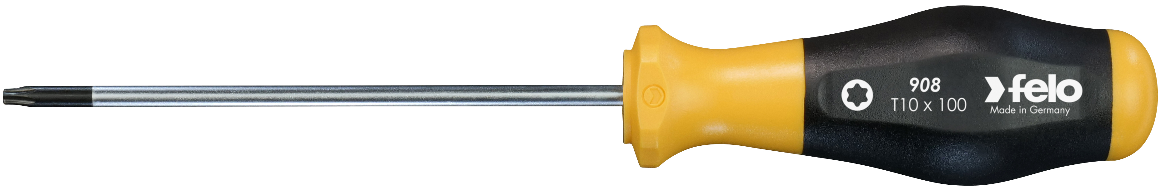Felo Schraubendreher No9 908 Torx T 10 x 100 mm Torx-Schraubendreher T | Schraubenzieher mit 2K-Griff - Serie No9 (FL-90810340) Bild-01