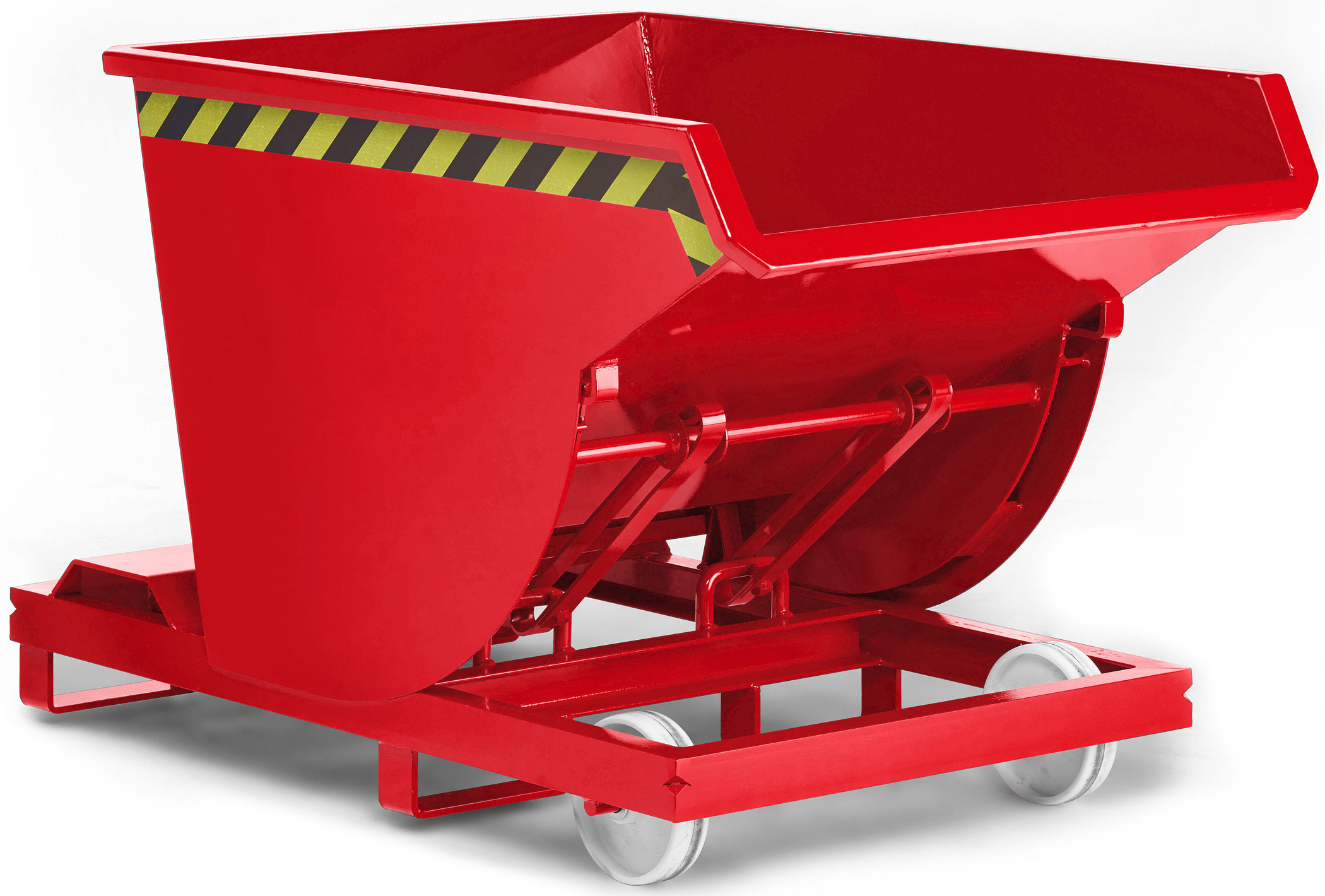 RR Industrietechnik Selbstkipper RSK-30 - RAL 3000 Kippmulde 300 Liter für Stapler - Kippcontainer feuerrot pulverbeschichtet (RR-100100116) Bild-01