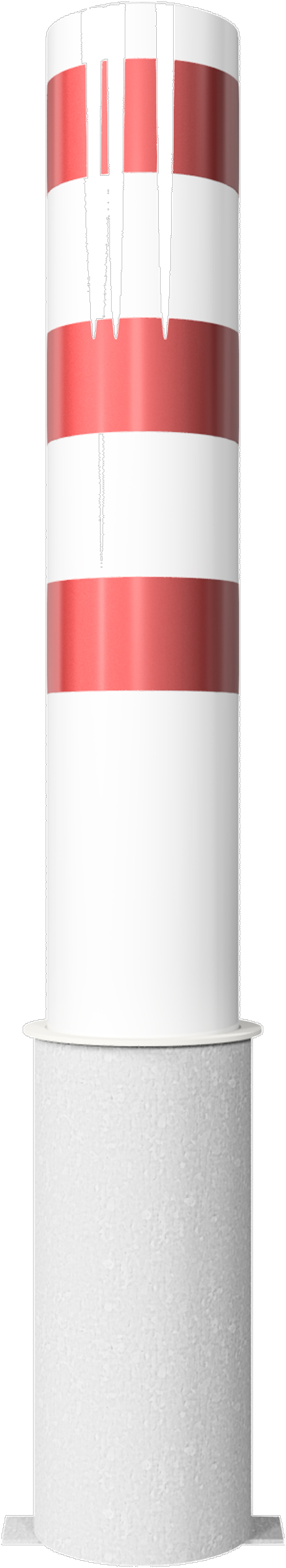 Schake Stahlrohrpoller H Ø 193 mm weiß | rot - 1,50 m