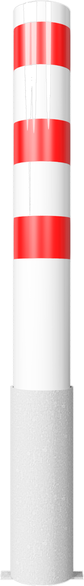Schake Stahlrohrpoller H Ø 152 mm weiß | rot - 1,50 m