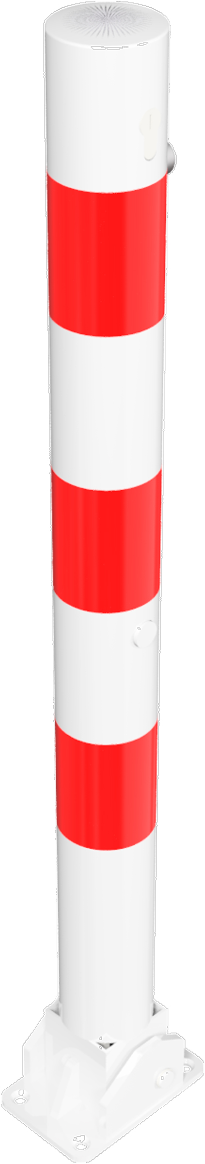 Schake Absperrpfosten UDP Ø 76 mm weiß | rot