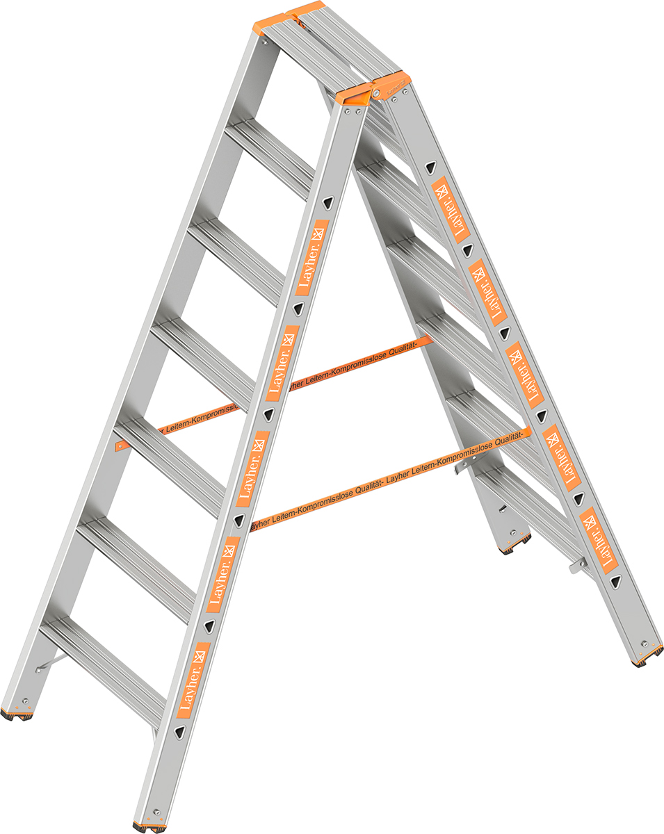Layher Stehleiter Alu 2x7 Stufen