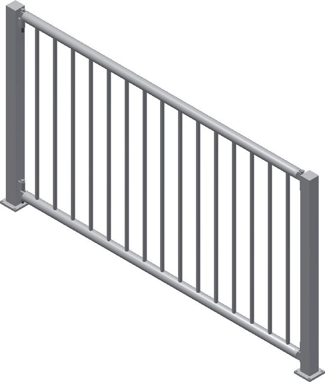 Bütec Tribünengeländer 110 Alu 200 cm