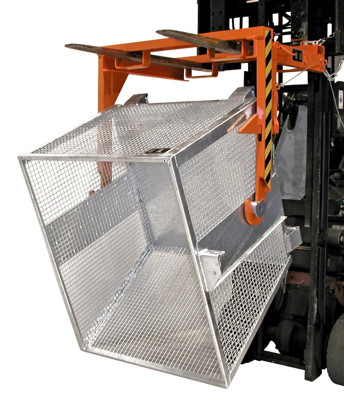 Bauer Gitter-Kippbehälter BSK-G - verzinkt Stapelbehälter 900 Liter für Stapler - Schuttmulde Stahl verzinkt (BA-4420-07-0000-7) Bild-01