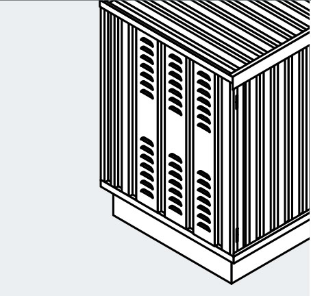 FLADAFI Lüftungskiemen für Materialcontainer MC | MC Kombi | RB Mehrpreis Lüftungskiemen auf 3 hohen Sicken - für guten Luftaustausch im Container - nur in Verbindung mit einem FLADAFI-Container bestellbar (SB-F1906) Bild-01
