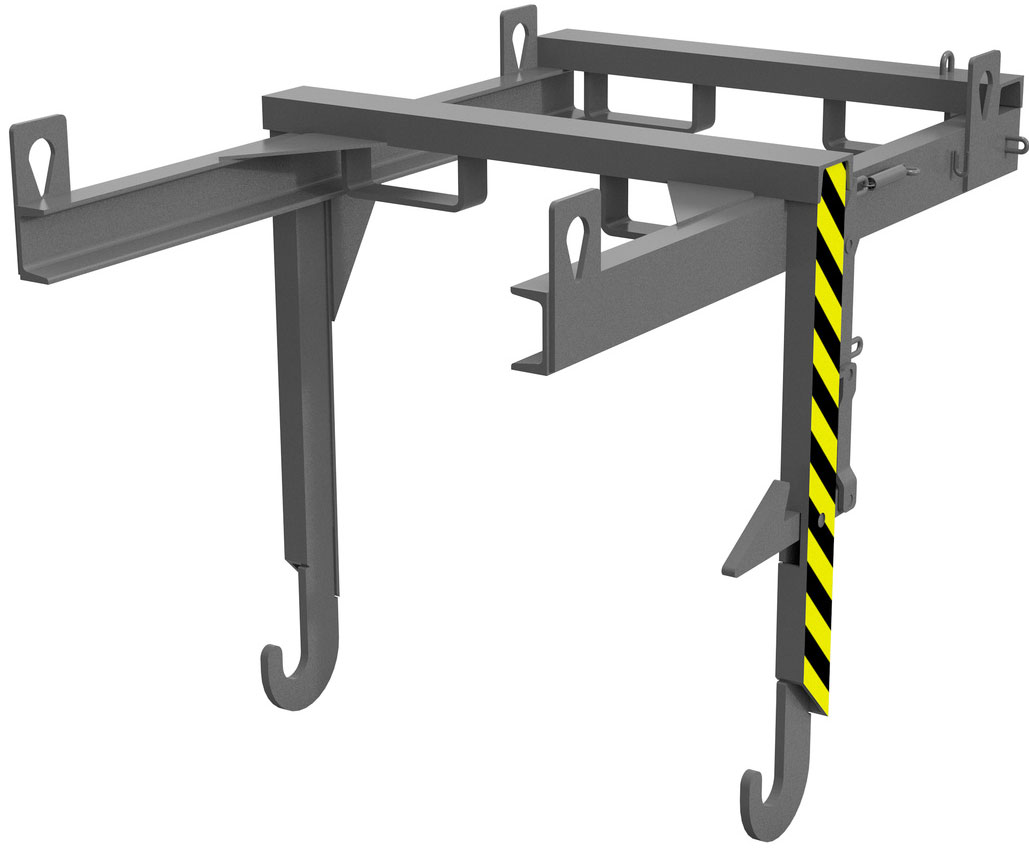 Bauer Stapelkippbehälter Traverse BKT-70 - RAL 7005 Kippvorrichtung kranbar mechanisch für Kippmulde 700 Liter - Schuttmulde mausgrau pulverbeschichtet (BA-4421-25-0000-5) Bild-01