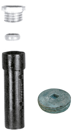 Schake Bodenhülse für Ø 48 mm Rohrpfosten Rohrhülse aus Grauguss - mit Gewinde und Spannring (SK-C-443.61) Bild-01