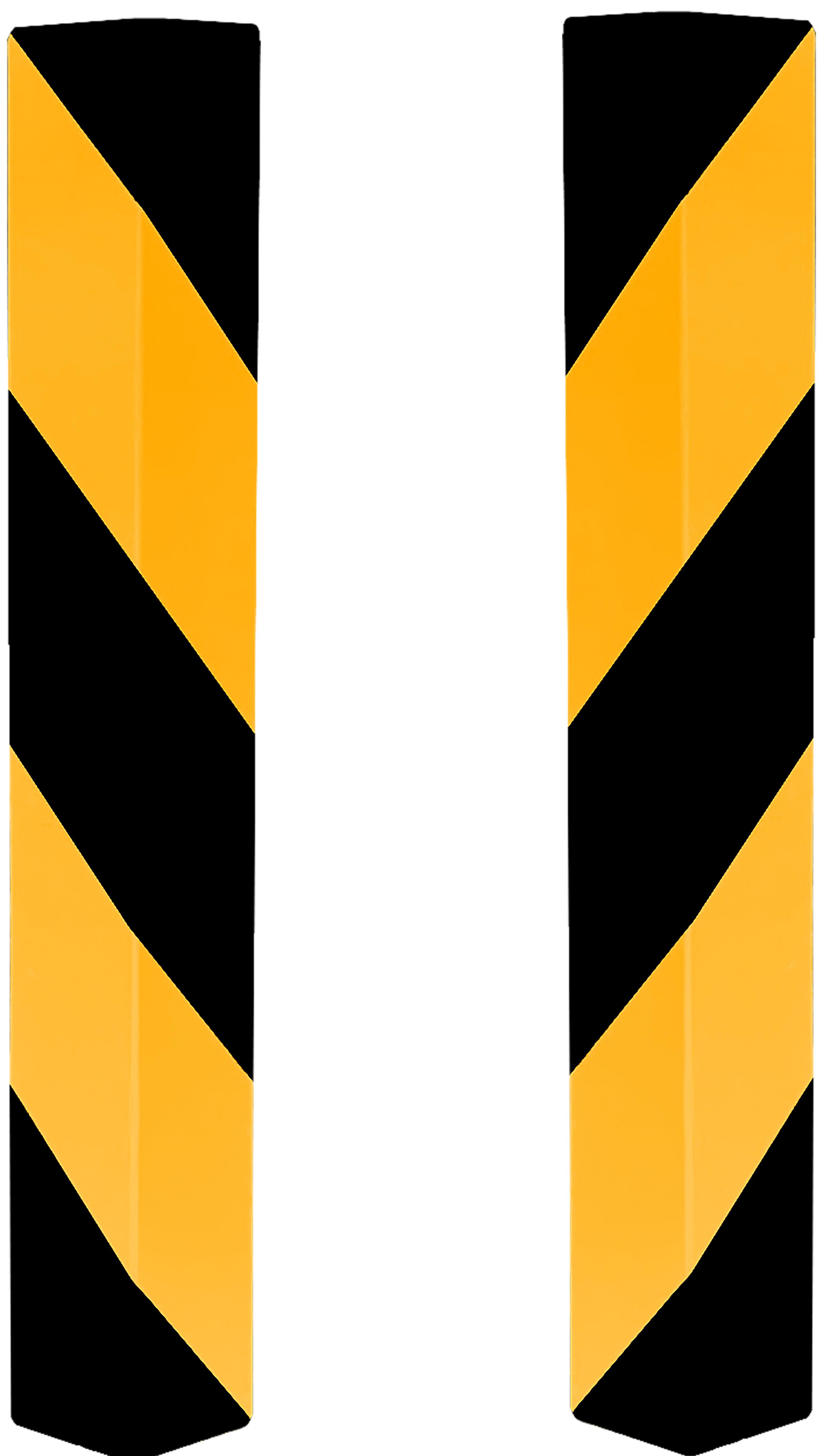 Schake Kantenschutzwinkel Alu gelb | schwarz schraffiert