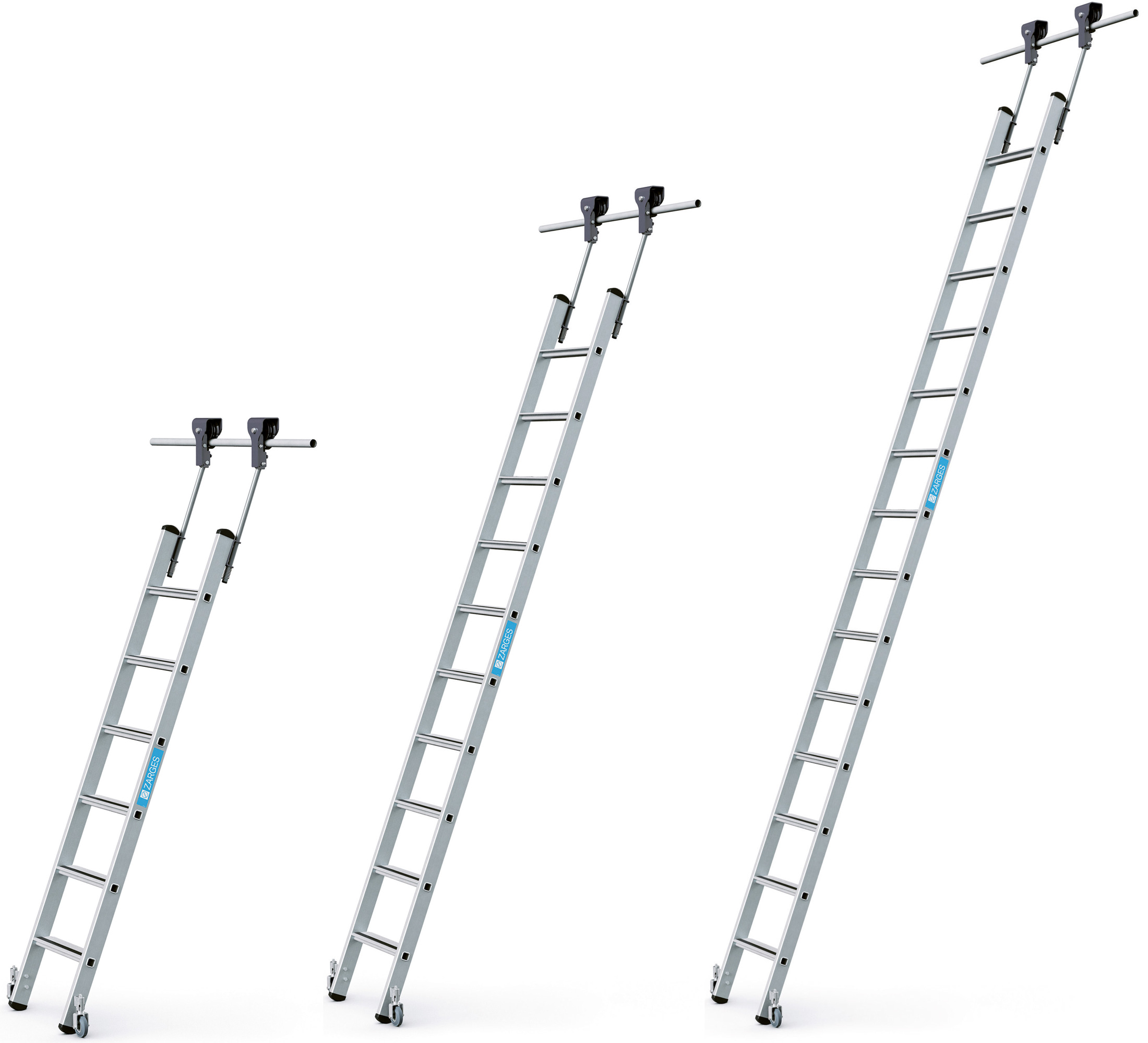 ZARGES Leiter Regalleiter fahrbar Saferstep Trec LH - Stufen