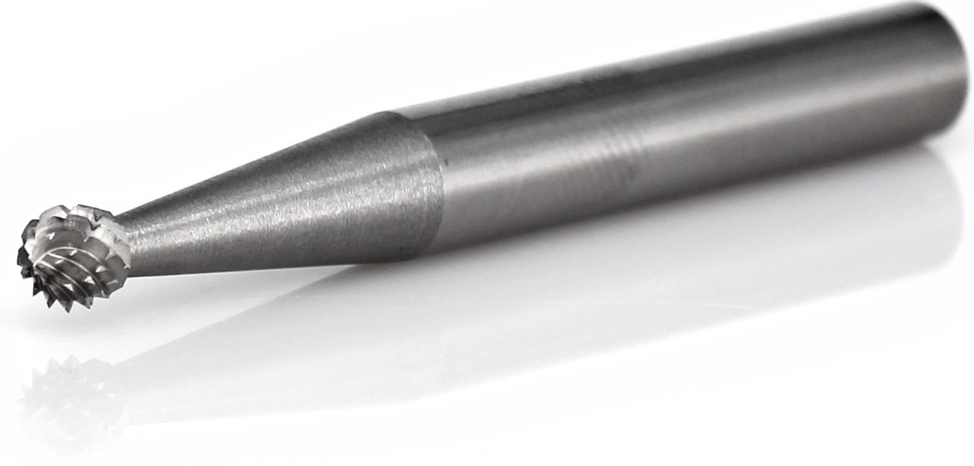 procut Hartmetallfrässtift Kugelform KUD D60303-6 Schaft-∅ 6 mm - Kopf-∅ 3 mm - Kreuzverzahnung (PC-D60303-6) Bild-01