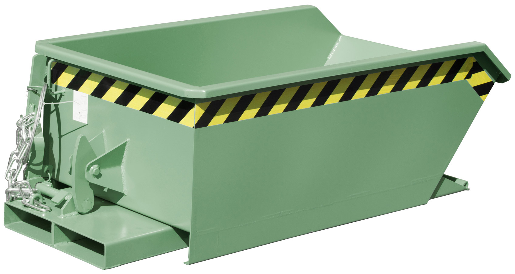 Bauer Muldenkipper MGU-230 - RAL 6011 Kippmulde 230 Liter für Stapler - Bauhöhe 350 mm - Schuttmulde resedagrün pulverbeschichtet (BA-4409-34-0000-4) Bild-01
