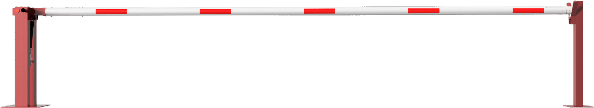 Schake Schranke mit Gasdruckfeder und Auflagestütze - Schrankenbaum Ø 80 mm ODP - 5000 mm