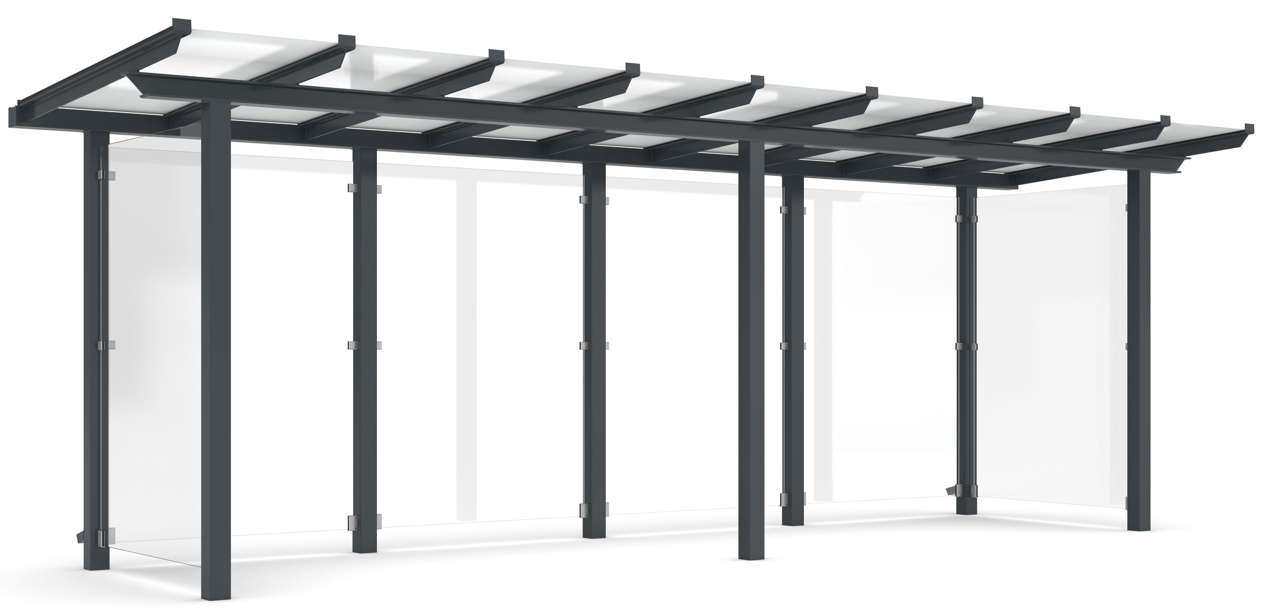 WSM Überdachung Passau einseitig - P14 UP Fertig montiert - RAL 7016  (WSM-102100355) Bild-07