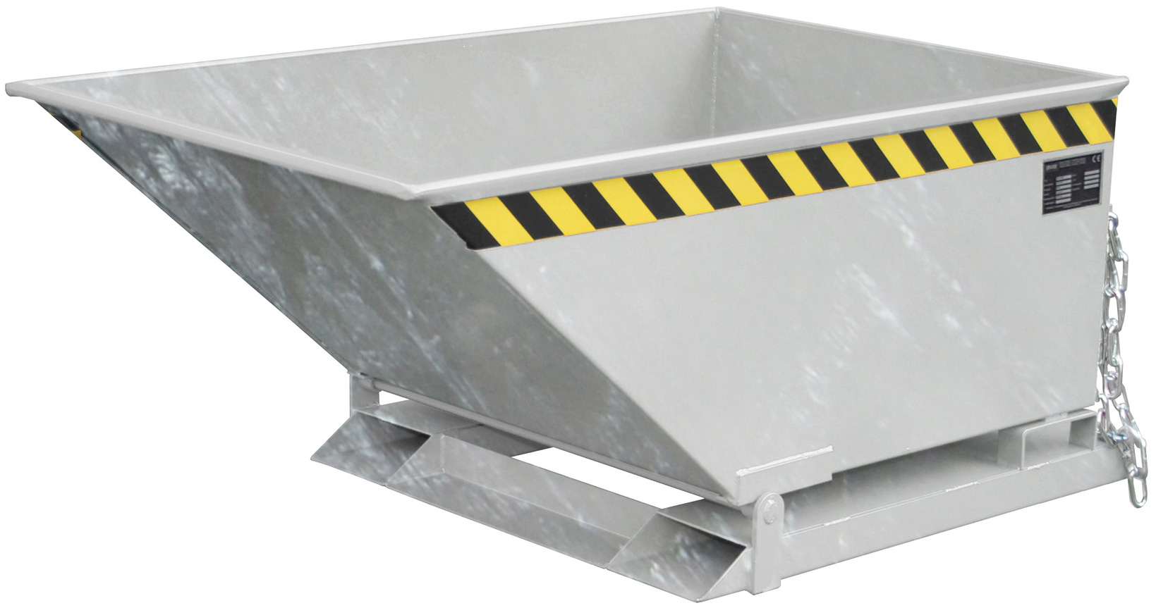 Bauer Muldenkipper KN-400 - verzinkt Kippmulde 400 Liter für Stapler - Schuttmulde Stahl verzinkt (BA-4541-07-0000-7) Bild-01